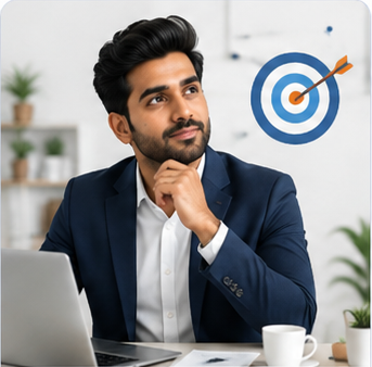 Working professional defining a career goal